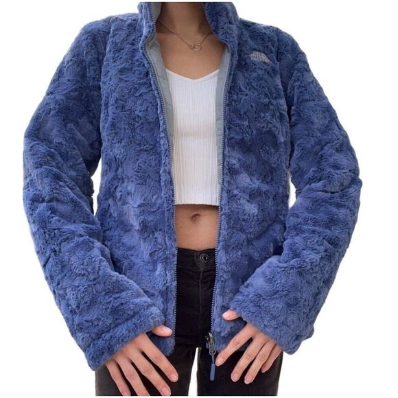 The North Face blue gray mossbud swirl reversible jacket top women’s M - Picture 11 of 11